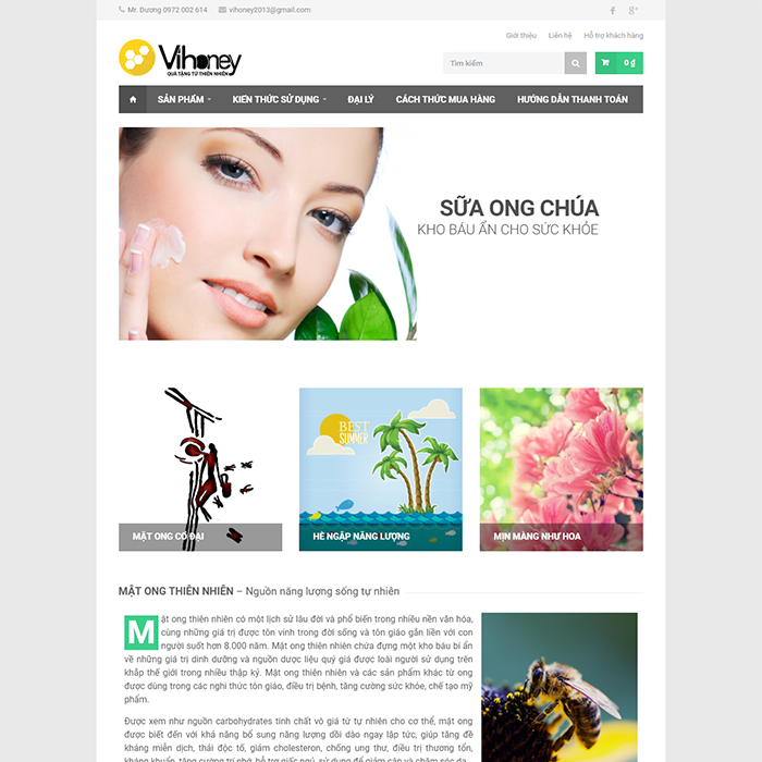 Website mật ong Vihoney